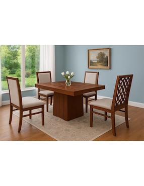 Comedor Rory Kessa para 4 personas de mdf, melamina