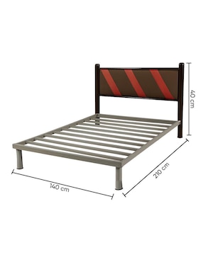 Cama Kessa de metal matrimonial