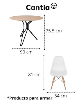 Comedor Itzmal Cantia para 4 personas