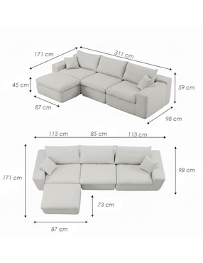 Sala modular Cloud Ilios Innova de tela