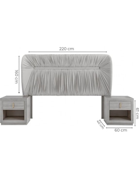 Set recámara Kessa Auma de MDF