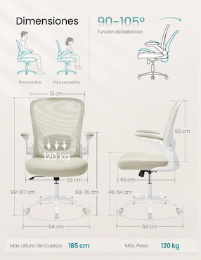 Silla Kime Songmics Home de nylon