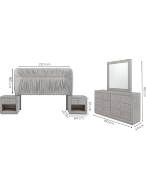 Set recámara Kessa Auma de MDF