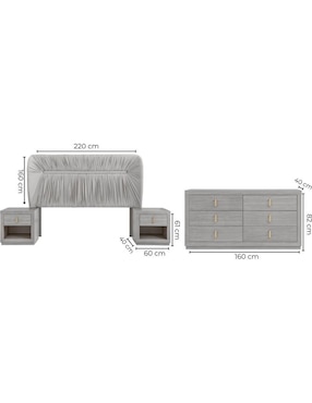 Set recámara Kessa Auma de MDF