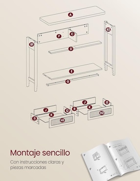 Mesa armable Ellan Songmics Home