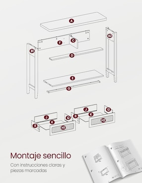 Mesa armable Ellan Songmics Home