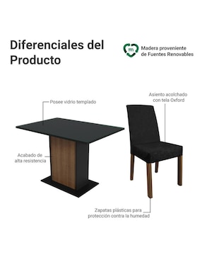 Comedor Zion Madesa para 4 personas
