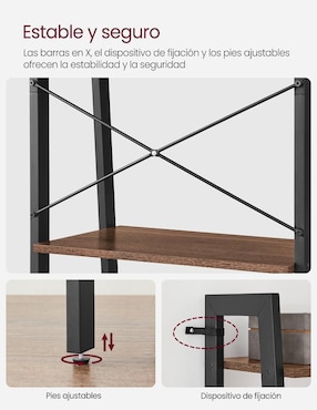 Librero armable Barnet Songmics Home