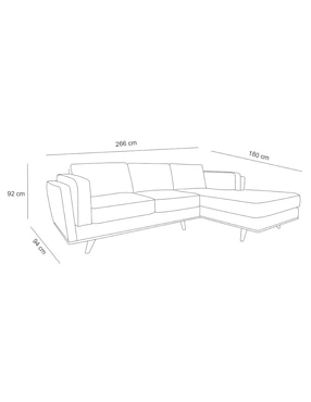 Sala modular derecha Rivage Haus de tela
