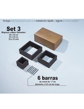 Set repisa armable Anisa Knot Studio flotante de MDF