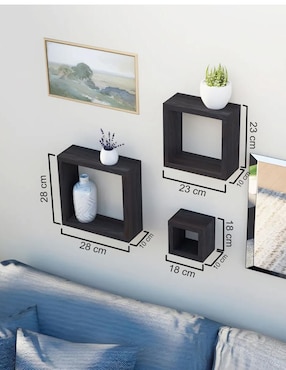 Set repisa armable Anisa Knot Studio flotante de MDF