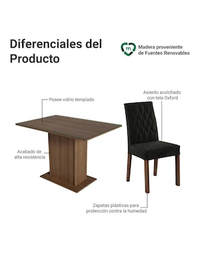 Comedor Zion Madesa para 4 personas