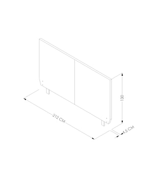 Cabecera Horus Dixy de chapa madera