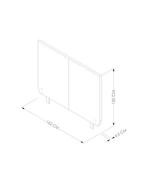 Cabecera Horus Dixy de chapa madera