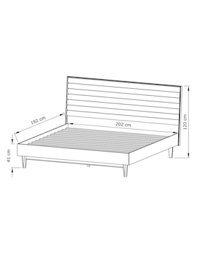 Cama Trinity Woodnet de madera acacia King size