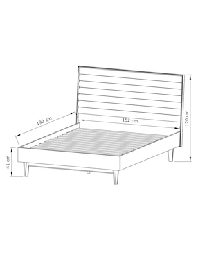 Cama Trinity Woodnet de madera acacia