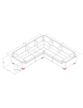 Sala modular Artic Boal de piel y vinil