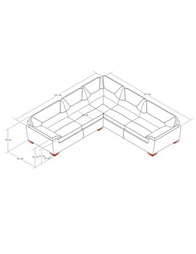 Sala modular Artic Boal de piel y vinil
