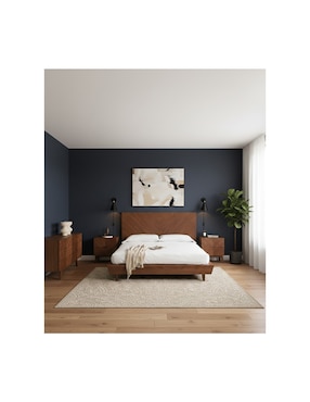 Base para cama armable Horus Dixy de chapa madera matrimonial
