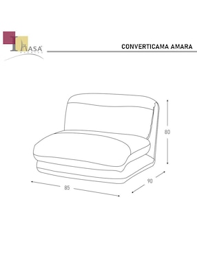 Sofá cama Carpe Diem de madera y tela