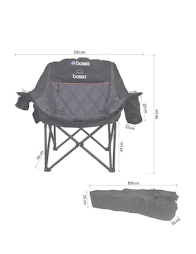 Silla plegable Oldrey Bossa de acero