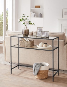 Mesa armable Baris Songmics Home de cristal
