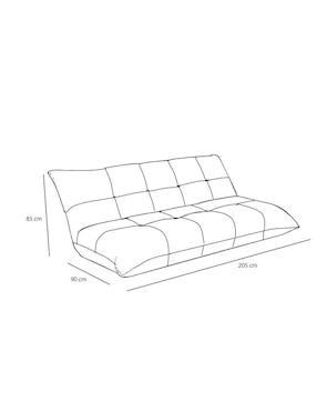 Sofá cama Carpe Diem de madera y tela