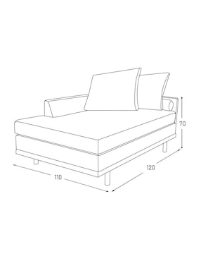 Sofá cama armable Carpe Diem de madera y tela