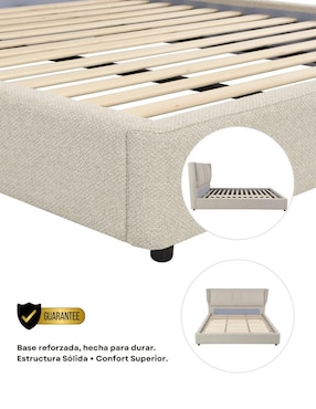 Cama Banus Artdejol de madera y tela
