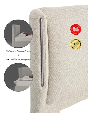 Cama Banus Artdejol de madera y tela