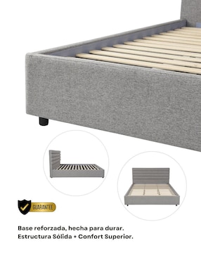 Cama Mosh Artdejol de madera y tela