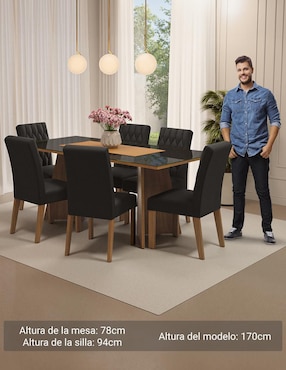 Comedor Marissa Madesa para 6 personas