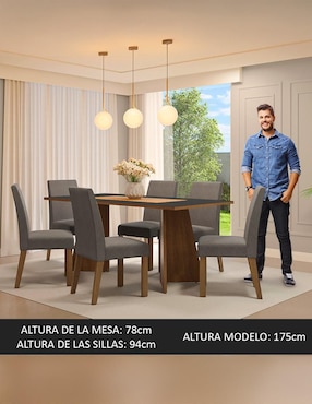 Comedor Simone Madesa para 6 personas