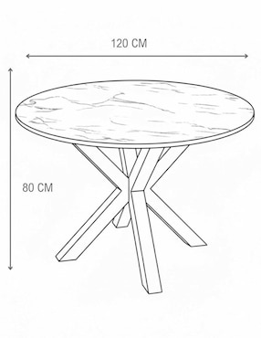 Mesa de comedor Vaniglam de madera y mármol