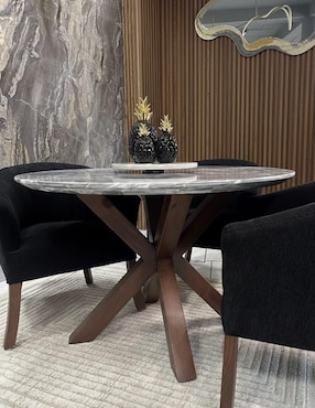 Mesa de comedor Vaniglam de madera y mármol
