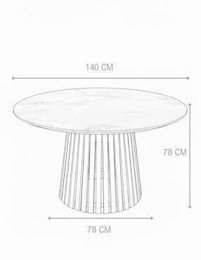 Mesa de comedor Vaniglam de madera y mármol