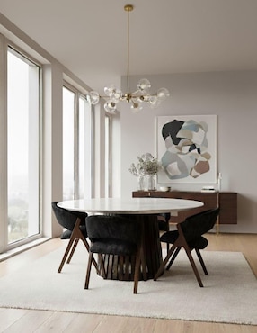 Mesa de comedor Vaniglam de madera y mármol