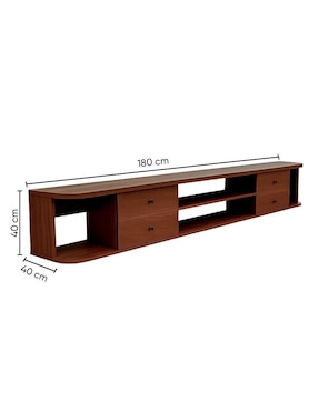 Mueble flotante para TV refugio Kessa de MDF