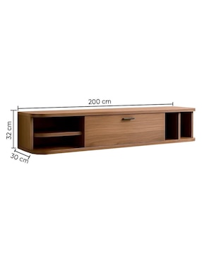 Mueble flotante para TV Baron Kessa de madera