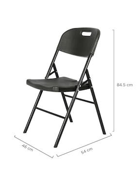 Juego de sillas plegables 10 piezas Urban Fold Diseño Ligero y Reforzado Vanlig de plástico y metal adulto