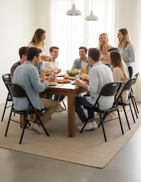 Juego de sillas plegables 10 piezas Urban Fold Diseño Ligero y Reforzado Vanlig de plástico y metal adulto