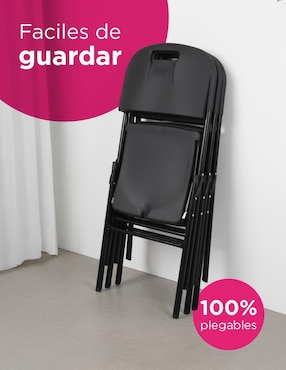 Juego de sillas plegables 10 piezas Urban Fold Diseño Ligero y Reforzado Vanlig de plástico y metal adulto