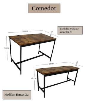 Set mesa de centro armable Clear Shop de MDF