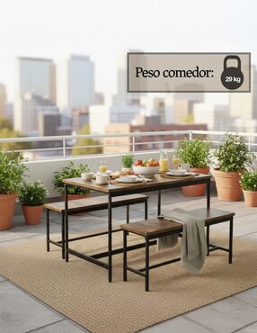 Set mesa de centro armable Clear Shop de MDF