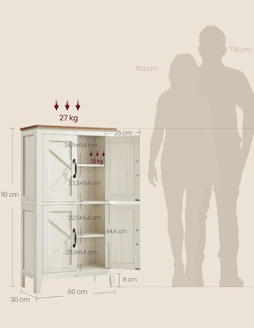 Gabinete armable Liry Songmics Home de MDF