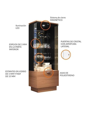 Vitrina armable Bossa Muebles de MDF