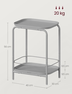 Mesa lateral armable Songmics Home