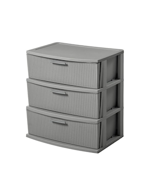 Cajonera armable Organizador Multiusos tipo crochet 3 niveles MQ de plástico