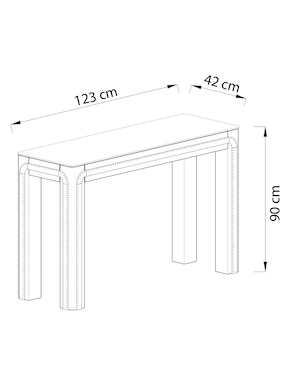 Mesa Napoli Gabite de aglomerado y madera