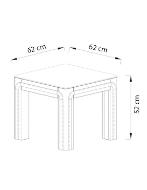 Mesa latera Napoli Gabite de aglomerado y madera